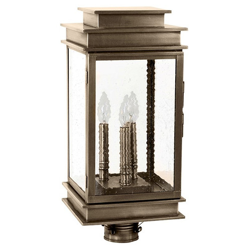 Empire Three Light Post Mount in Dark Antique Brass (196|8933-DAB-LT3-SMG)