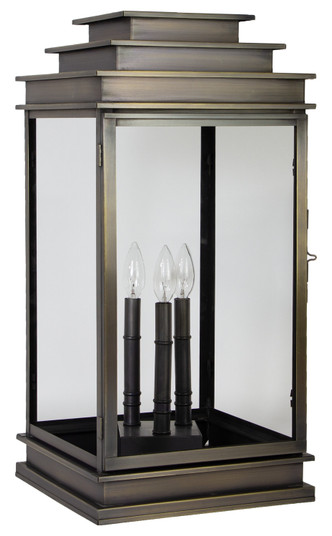 Empire Three Light Pier Mount in Dark Antique Brass (196|8953P-DAB-LT3-CLR)