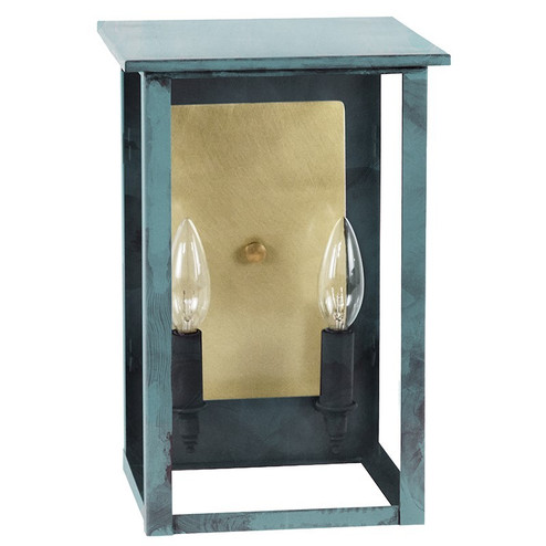 Ashford Two Light Wall Lantern in Verdi Gris (196|8971R-VG-LT2-CLR-BR85)