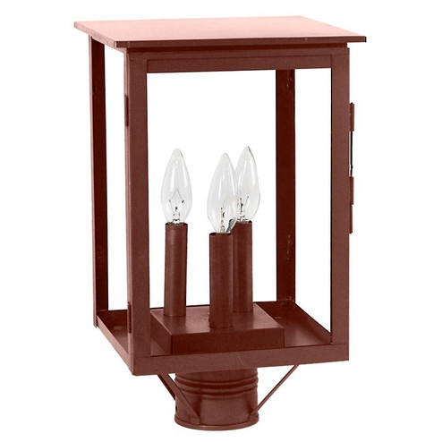 Ashford Three Light Post Mount in Antique Copper (196|8983-AC-LT3-CLR)