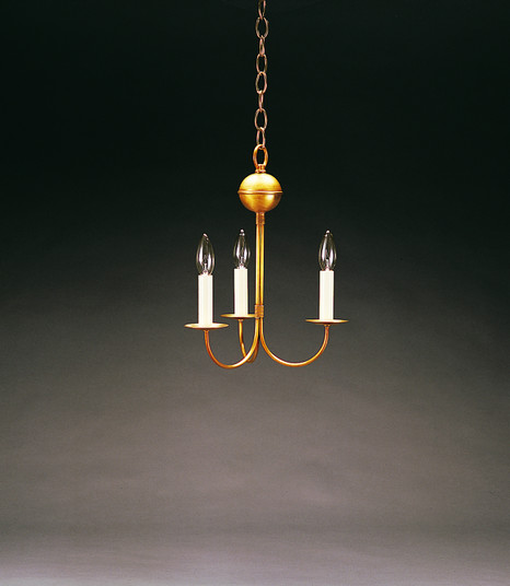 Chandelier Three Light Hanging Lantern in Antique Brass (196|903-AB-LT3)