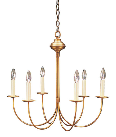 Chandelier Six Light Hanging Lantern in Antique Brass (196|906-AB-LT6)