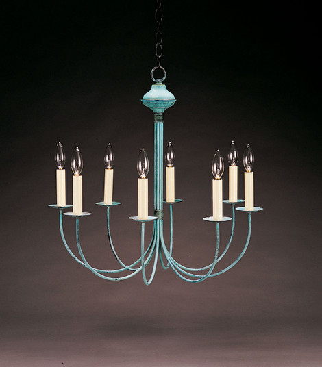 Chandelier Eight Light Chandelier in Verdi Gris (196|908-VG-LT8)