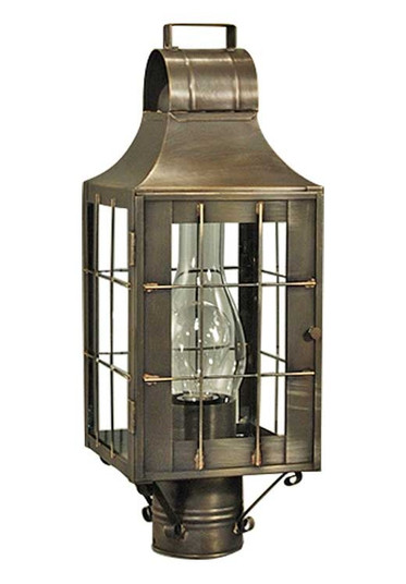 Livery One Light Post Mount in Dark Antique Brass (196|9233-DAB-CIM-CLR)