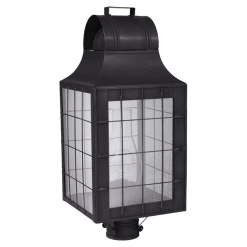 Livery One Light Post Mount in Dark Brass (196|9253-DB-CIM-SMG)