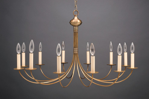 Chandelier 12 Light Hanging Lantern in Antique Brass (196|952-AB-LT12)