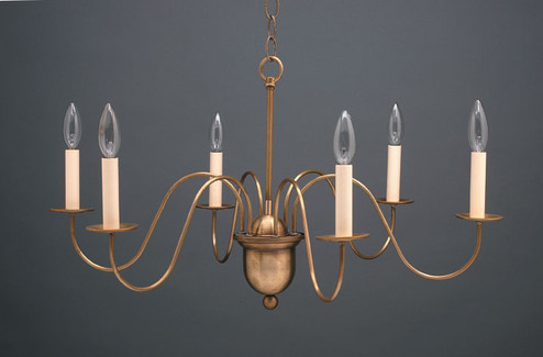 Chandelier Six Light Hanging Lantern in Dark Antique Brass (196|959-DAB-LT6)