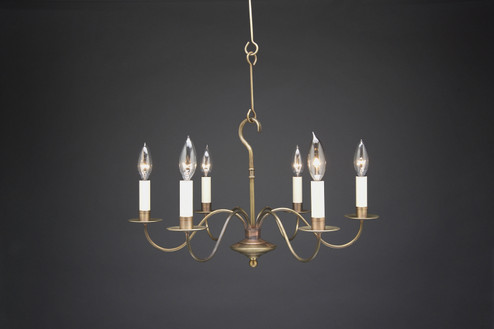 Chandelier Six Light Hanging Lantern in Dark Antique Brass (196|982-DAB-LT6)