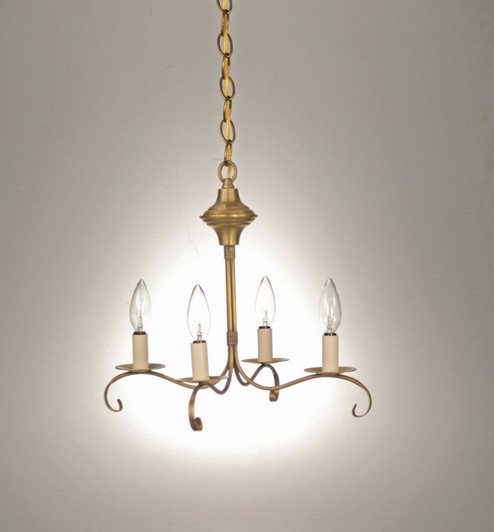 Chandelier Four Light Hanging Lantern in Antique Brass (196|984-AB-LT4)