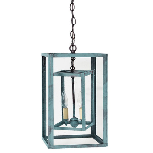 Foyer Two Light Hanging Lantern in Verdi Gris (196|SS1016-VG-LT2-CSG)