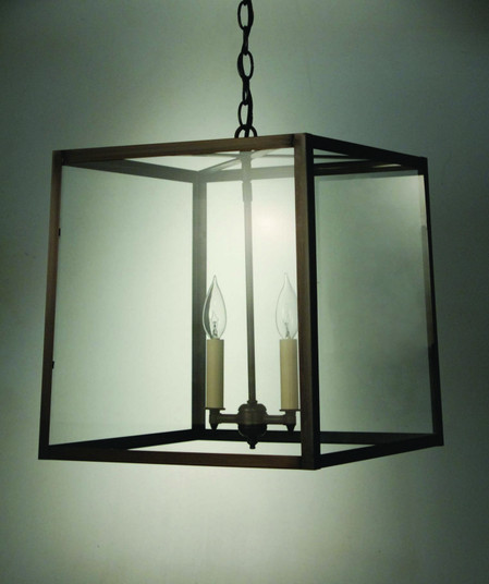 Foyer Two Light Hanging Lantern in Dark Brass (196|ST1415-DB-LT2-CLR)