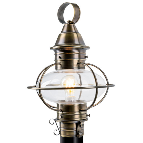 American Onion One Light Post Mount in Antique Brass (185|1710-AN-CL)