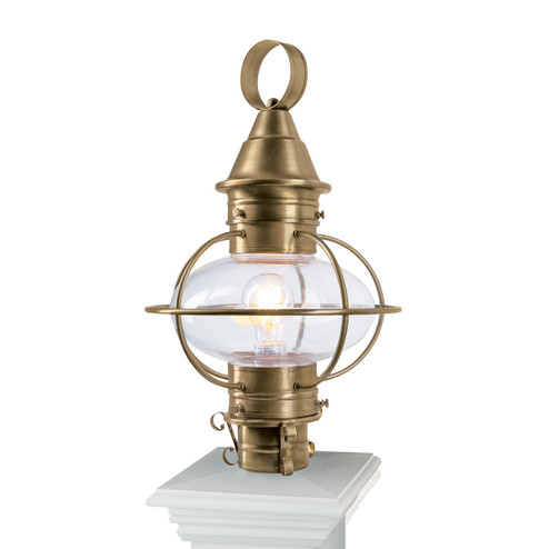 American Onion One Light Post Mount in Aged Brass (185|1711-AG-CL)