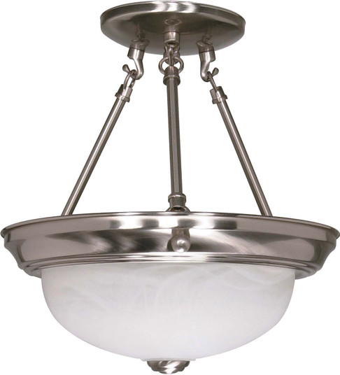 Two Light Semi Flush Mount in Brushed Nickel (72|60-200)