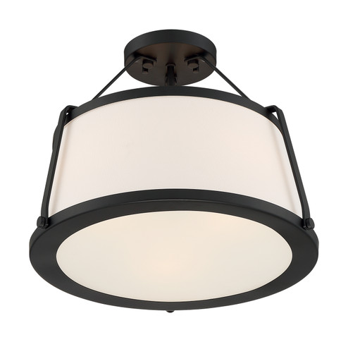 Cutty Three Light Semi Flush Mount in Matte Black (72|60-6998)