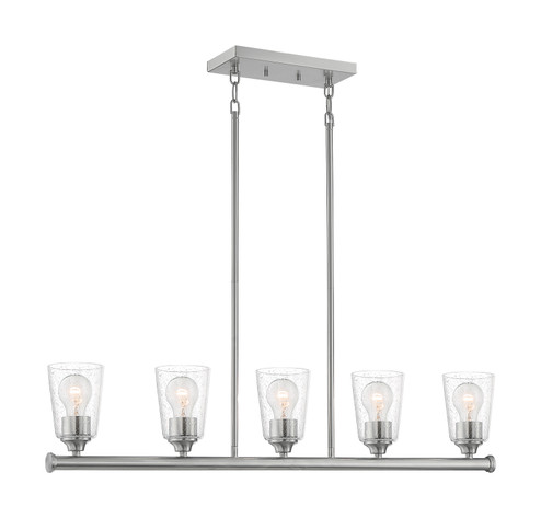 Bransel Five Light Island Pendant in Brushed Nickel (72|60-7186)