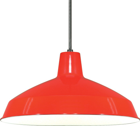 One Light Hanging Lantern in Red / White Interior (72|SF76-663)