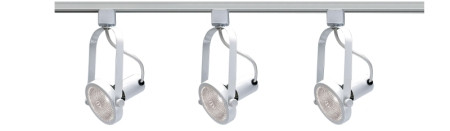 Track Lighting Kits White Three Light Track Kit in White (72|TK316)
