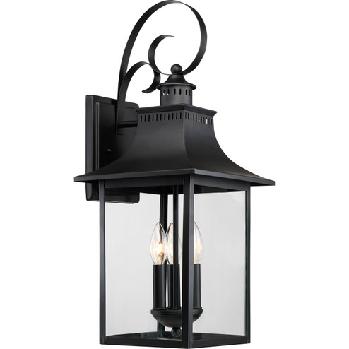 Chancellor Three Light Outdoor Wall Lantern in Mystic Black (10|CCR8410K)