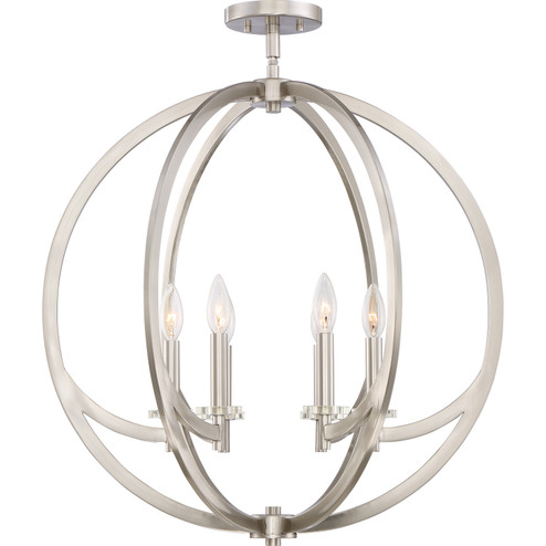 Orion Six Light Semi-Flush Mount in Brushed Nickel (10|ON1724BN)