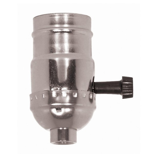 3-Way (2 Circuit) Turn Knob Socket With Removable Knob in Nickel (230|80-1003)
