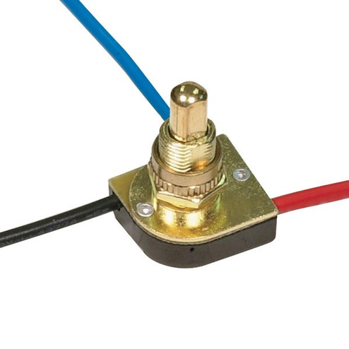 3-Way Metal Push Switch in Brass Plated (230|80-1128)