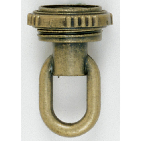 1/4 Ip Matching Screw Collar Loop With Ring in Antique Brass (230|90-336)