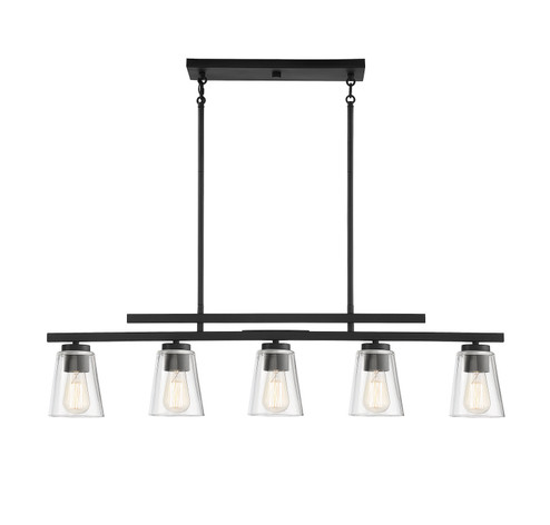 Calhoun Five Light Linear Chandelier in Matte Black (51|1-1023-5-89)