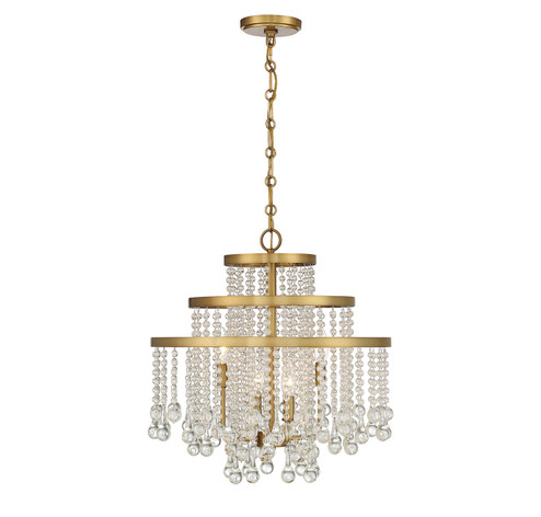 Luna Four Light Chandelier in Warm Brass (51|1-1866-4-322)