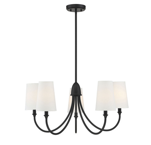 Cameron Five Light Chandelier in Matte Black (51|1-2540-5-89)