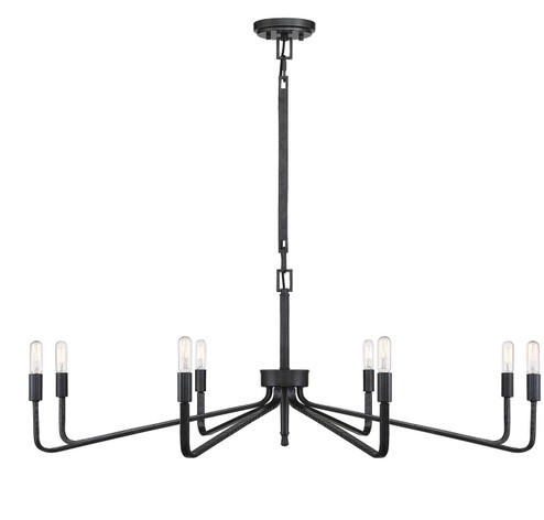 Salem Eight Light Chandelier in Forged Iron (51|1-6400-8-190)