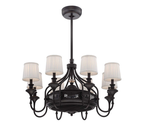 Brisa Eight Light Fan D'lier in English Bronze (51|35-328-FD-13)