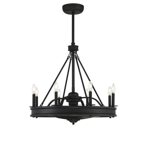 Lyon Eight Light Fan D'lier in Matte Black (51|39-FD-124-89)