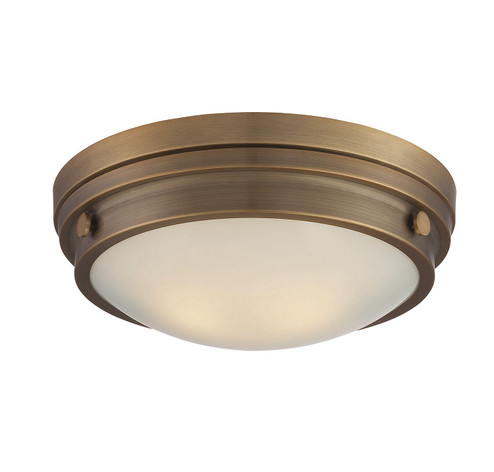 Lucerne Two Light Flush Mount in Warm Brass (51|6-3350-14-322)