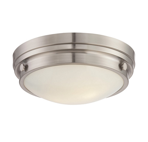 Lucerne Two Light Flush Mount in Satin Nickel (51|6-3350-14-SN)