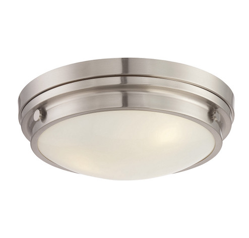 Lucerne Three Light Flush Mount in Satin Nickel (51|6-3350-16-SN) Lucerne Three Light Flush Mount in Satin Nickel (51|6-3350-16-SN)