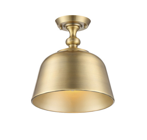 Berg One Light Semi-Flush Mount in Warm Brass (51|6-3750-1-322)