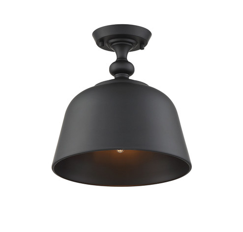 Berg One Light Semi-Flush Mount in Matte Black (51|6-3750-1-89)