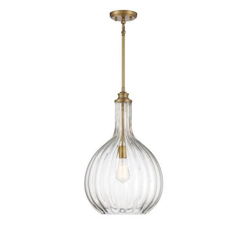 Brandon One Light Pendant in Warm Brass (51|7-2255-1-322)