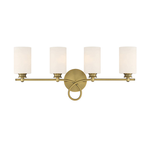 Woodbury Four Light Bath Bar in Warm Brass (51|8-530-4-322)