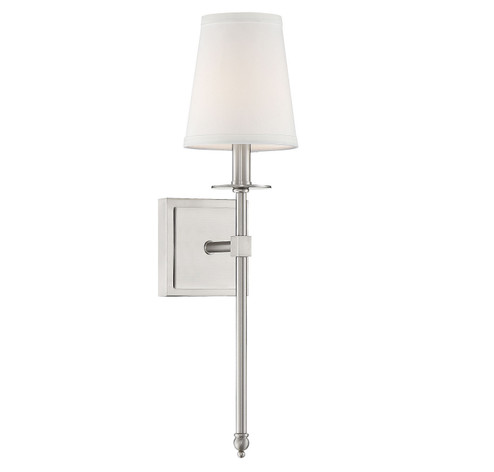 Monroe One Light Wall Sconce in Satin Nickel (51|9-302-1-SN)