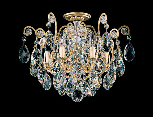 Renaissance Six Light Semi-Flush Mount in Black (53|3784-51S)