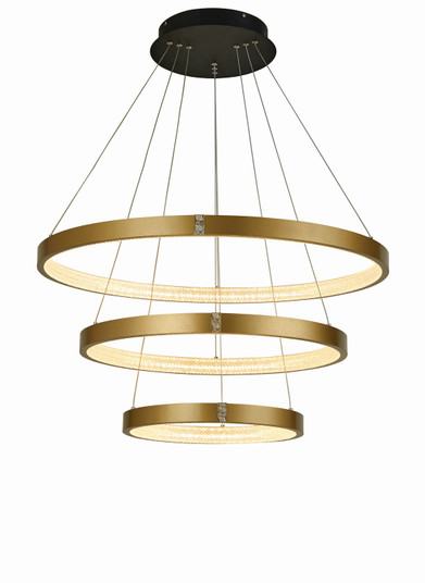 Kinsley LED Foyer Chandelier in Brushed Gold (343|T1033-BG)