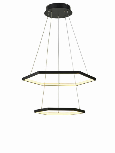 Senary LED Foyer Chandelier in Black (343|T1035-BK)