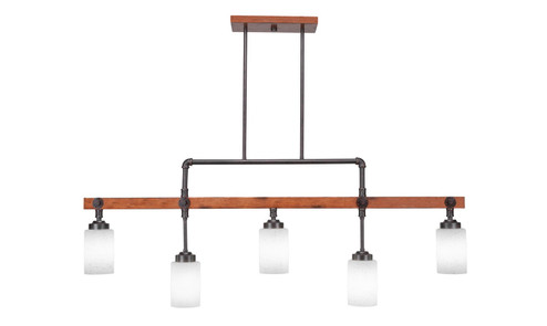 Portland Five Light Bar in Painted Wood-look Metal & Dark Granite (200|1145-310)