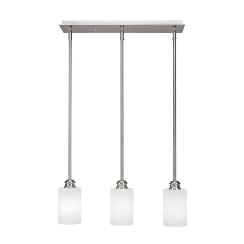 Edge Three Light Linear Pendalier in Brushed Nickel (200|1153-BN-4061)