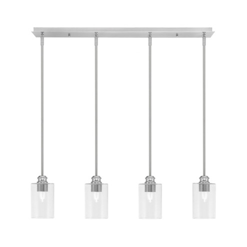 Edge Four Light Linear Pendalier in Brushed Nickel (200|1156-BN-300)