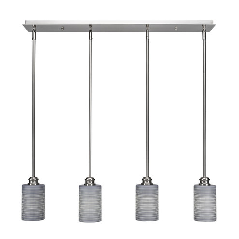 Edge Four Light Linear Pendalier in Brushed Nickel (200|1156-BN-4062)