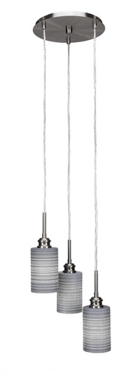 Edge Three Light Cluster Pendalier in Brushed Nickel (200|1173-BN-4062)
