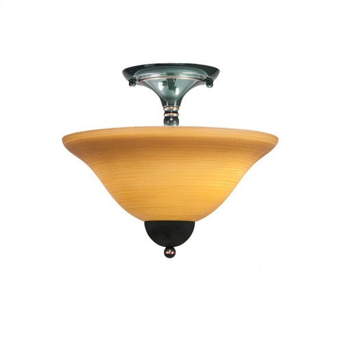 Any Two Light Semi-Flush Mount in Black Copper (200|120-BC-624)
